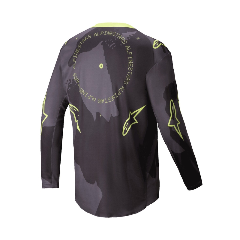 Alpinestars Racer Hollow tumma camo-fluo keltainen motocross trikoo