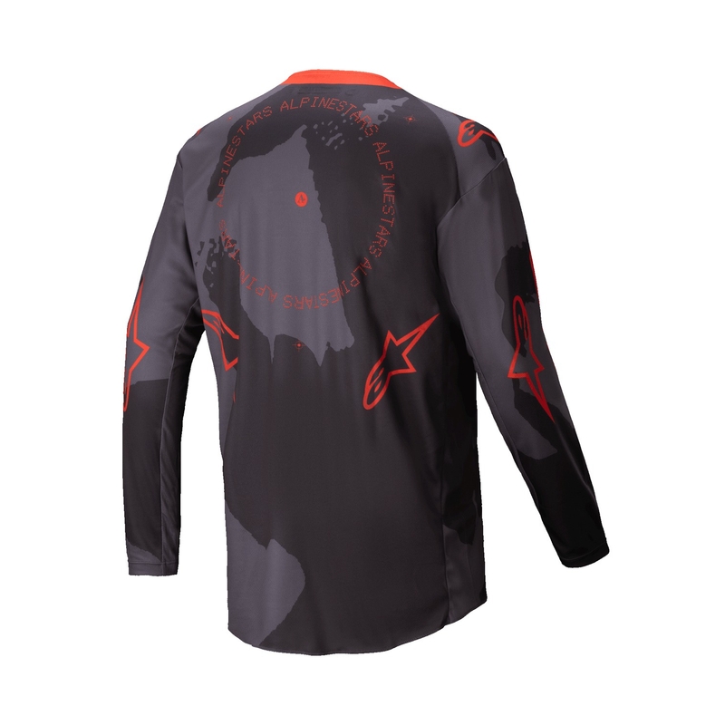 Alpinestars Racer Hollow harmaa camo-fluo oranssi motocross trikoo