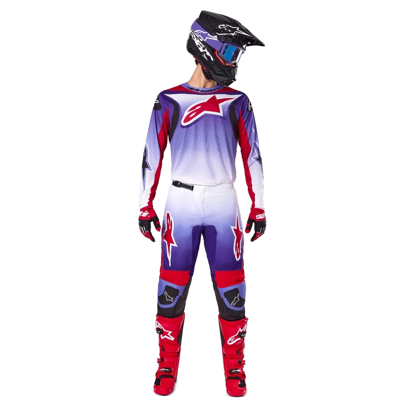 Alpinestars Fluid Wurx fluo violetti-punainen motocross paita