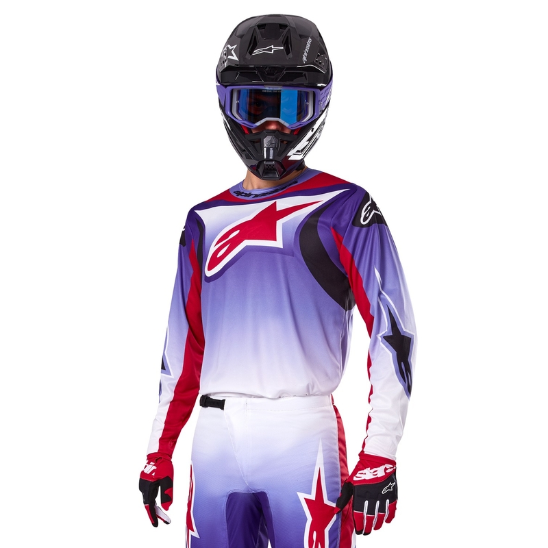 Alpinestars Fluid Wurx fluo violetti-punainen motocross paita