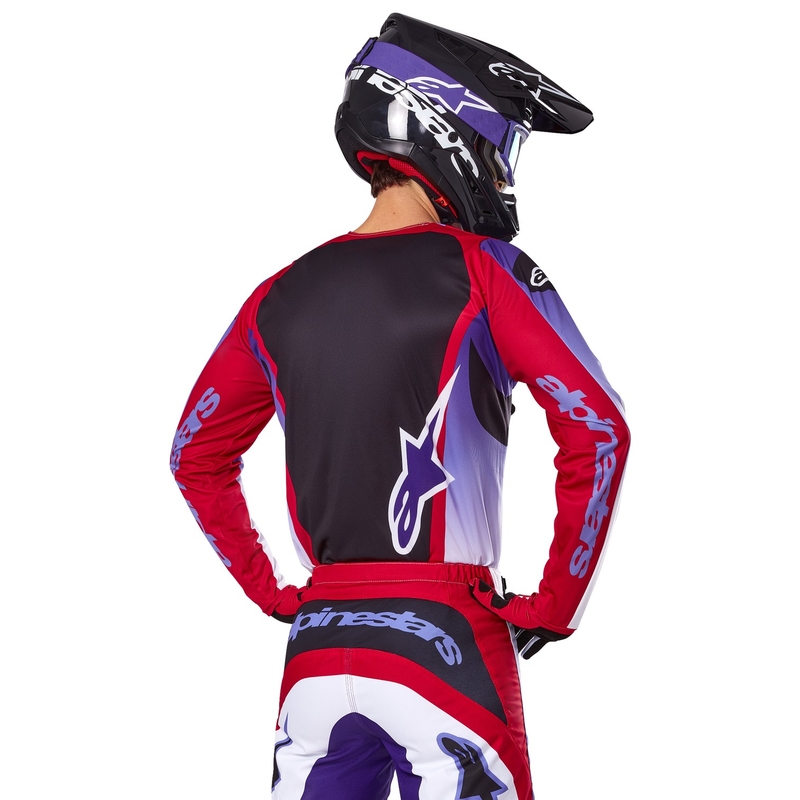 Alpinestars Fluid Wurx fluo violetti-punainen motocross paita