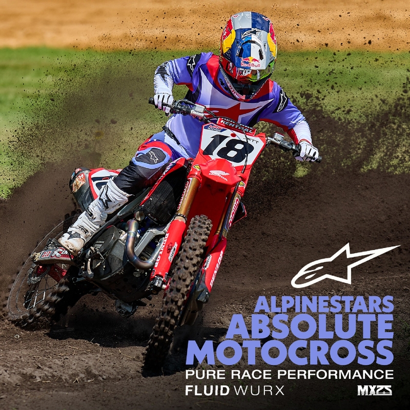 Alpinestars Fluid Wurx fluo violetti-punainen motocross paita