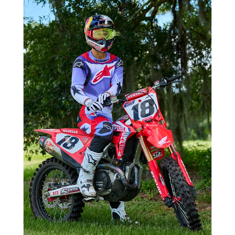 Alpinestars Fluid Wurx fluo violetti-punainen motocross paita