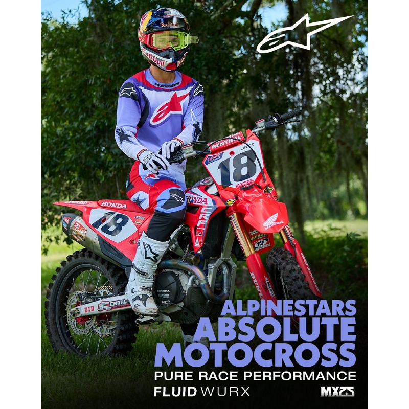 Alpinestars Fluid Wurx fluo violetti-punainen motocross paita