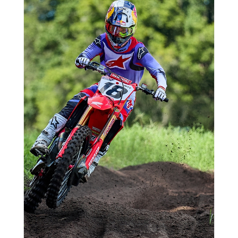 Alpinestars Fluid Wurx fluo violetti-punainen motocross paita