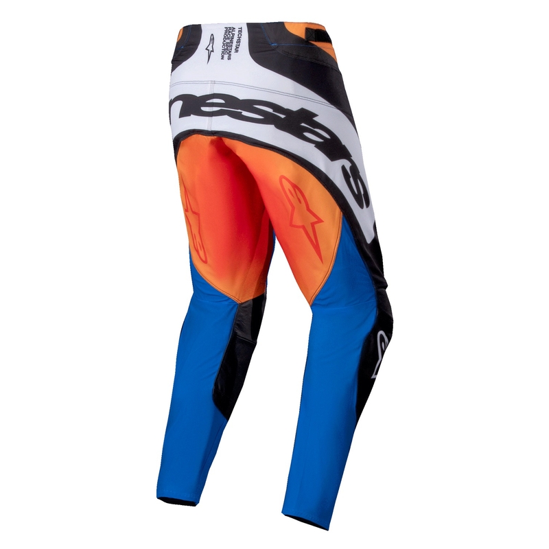 Alpinestars Techstar Melt Motocross-housut oranssi ja sininen