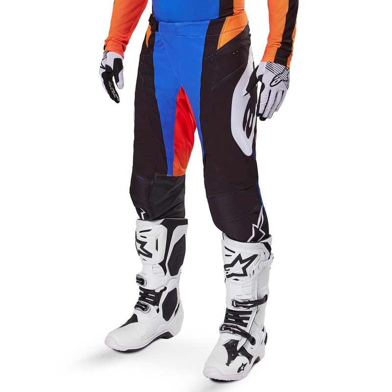 Alpinestars Techstar Melt Motocross-housut oranssi ja sininen