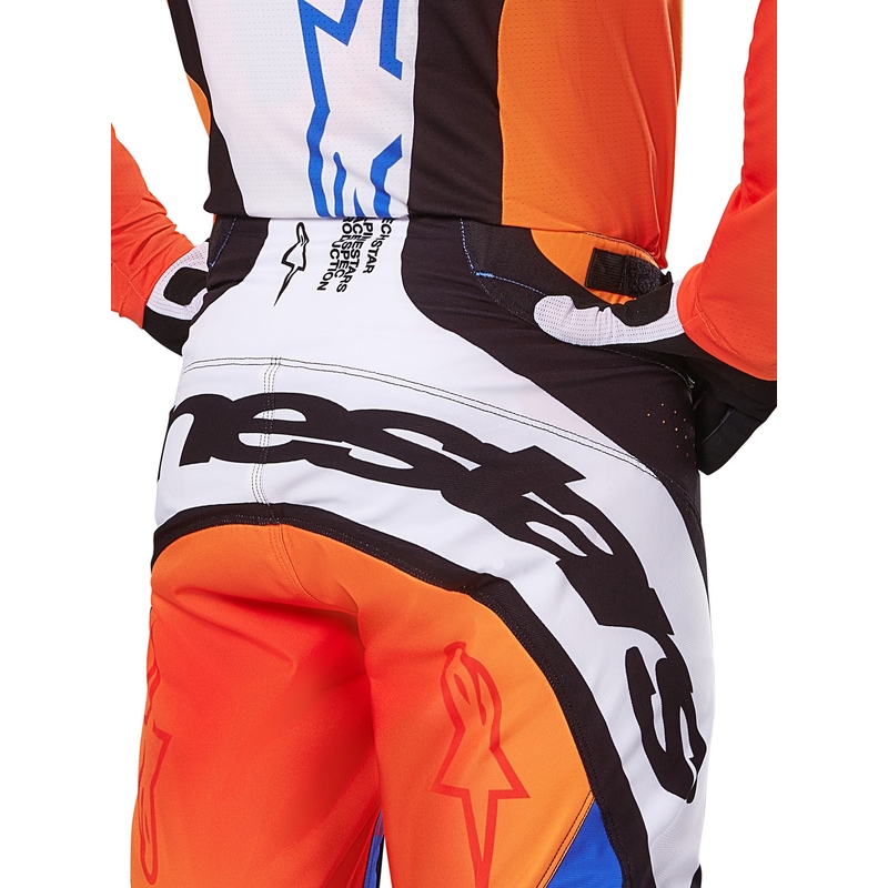 Alpinestars Techstar Melt Motocross-housut oranssi ja sininen