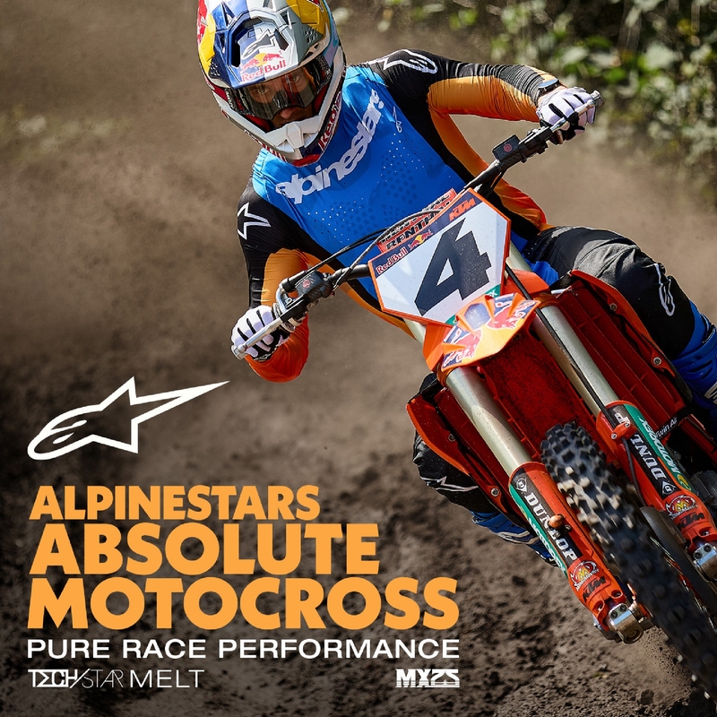 Alpinestars Techstar Melt Motocross-housut oranssi ja sininen