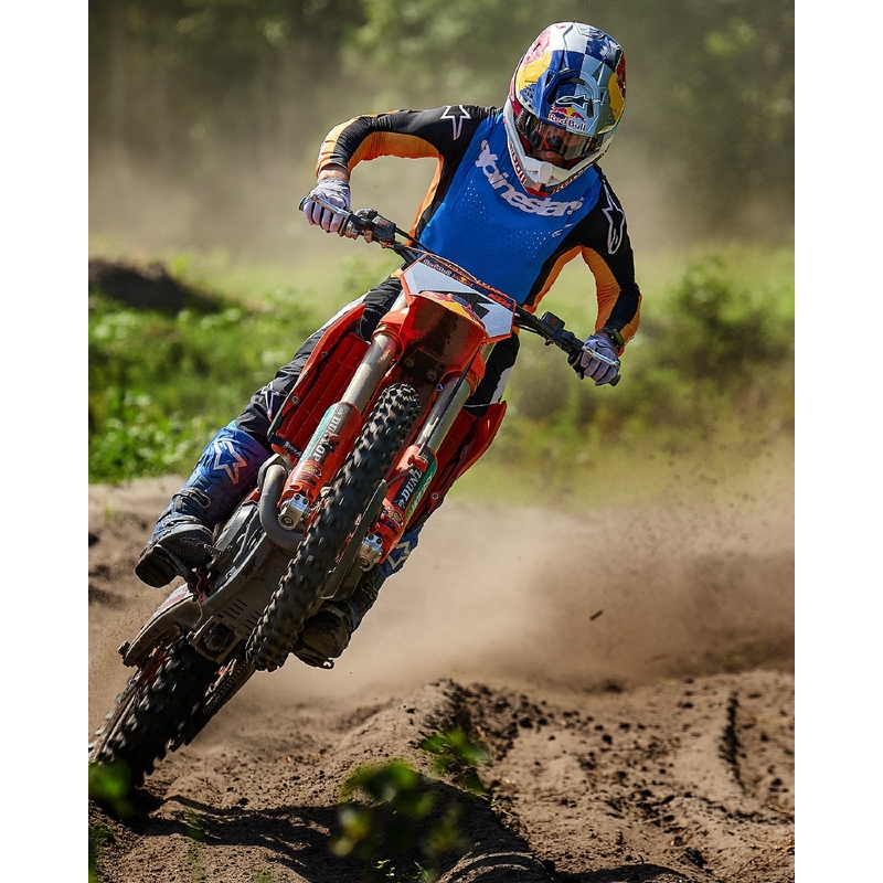 Alpinestars Techstar Melt Motocross-housut oranssi ja sininen