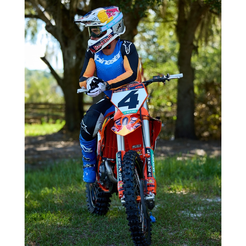 Alpinestars Techstar Melt Motocross-housut oranssi ja sininen