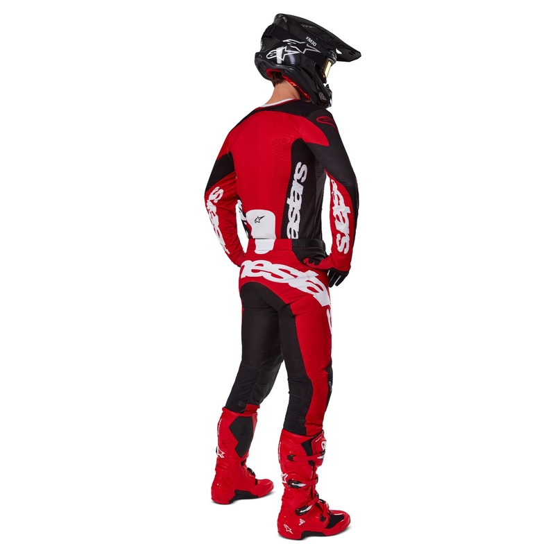 Alpinestars Racer Veil Motocross-housut musta ja punainen
