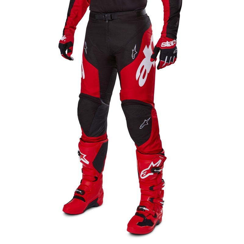 Alpinestars Racer Veil Motocross-housut musta ja punainen