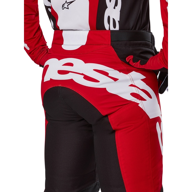 Alpinestars Racer Veil Motocross-housut musta ja punainen