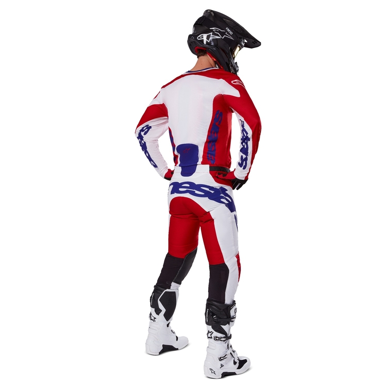 Alpinestars Racer Veil Motocross-housut punainen ja valkoinen