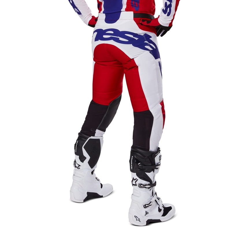 Alpinestars Racer Veil Motocross-housut punainen ja valkoinen