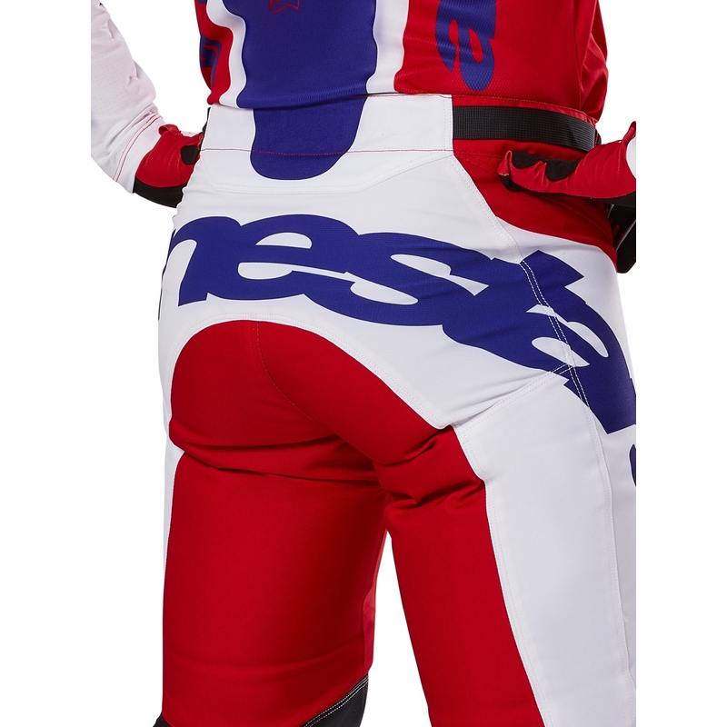 Alpinestars Racer Veil Motocross-housut punainen ja valkoinen