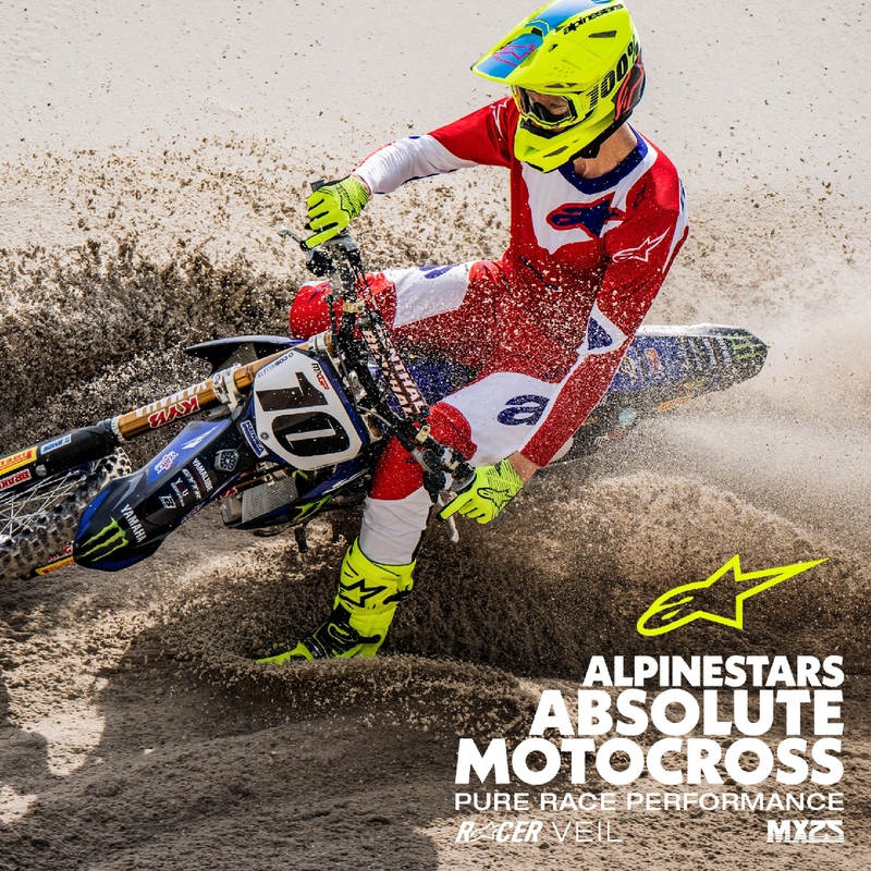Alpinestars Racer Veil Motocross-housut punainen ja valkoinen