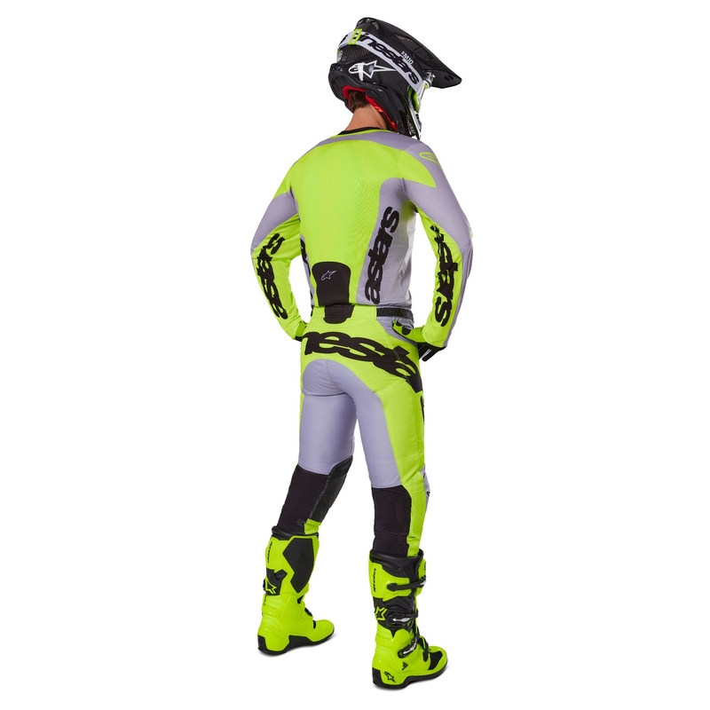 Alpinestars Racer Veil motocross-housut harmaa-fluo-keltaiset