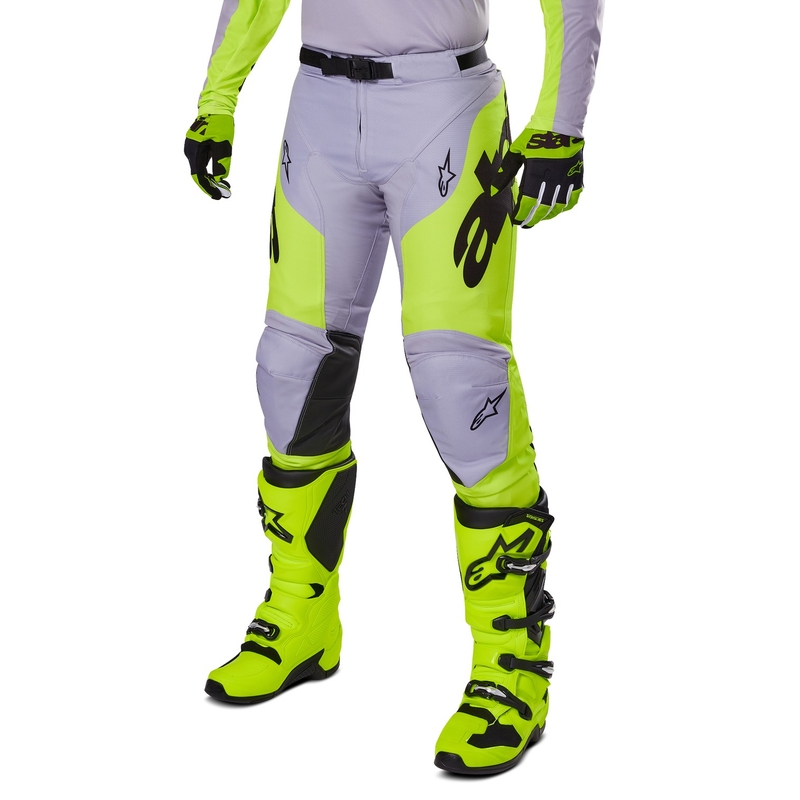 Alpinestars Racer Veil motocross-housut harmaa-fluo-keltaiset