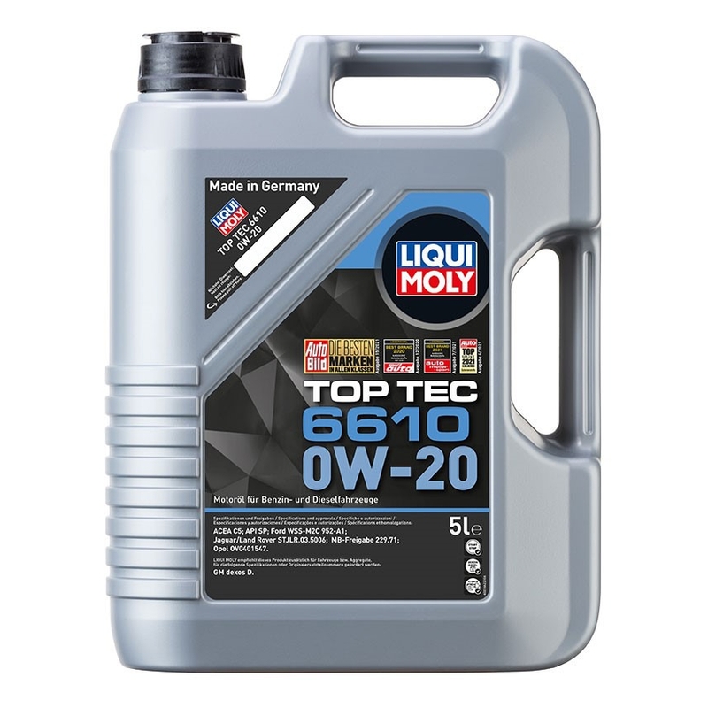 LIQUI MOLY Top Tec 6610 0W-20 Synteettinen moottoriöljy 5 l