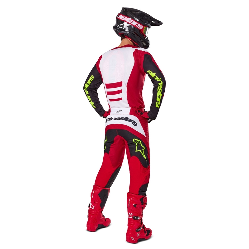 Motokrosové kalhoty Alpinestars Fluid Haul červeno-černé