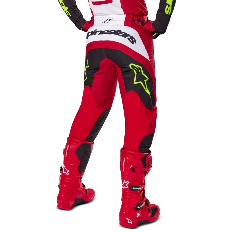 Motokrosové kalhoty Alpinestars Fluid Haul červeno-černé