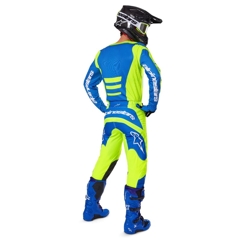 Alpinestars Fluid Haul motocross-housut fluo-kelta-siniset