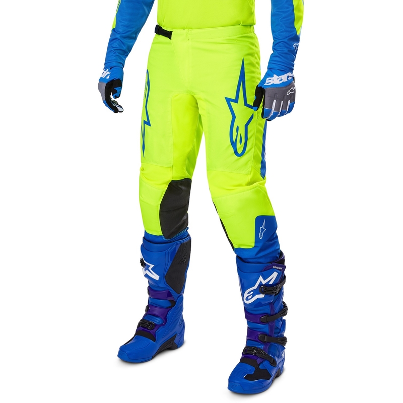 Alpinestars Fluid Haul motocross-housut fluo-kelta-siniset