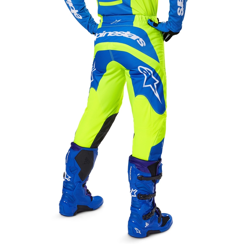 Alpinestars Fluid Haul motocross-housut fluo-kelta-siniset