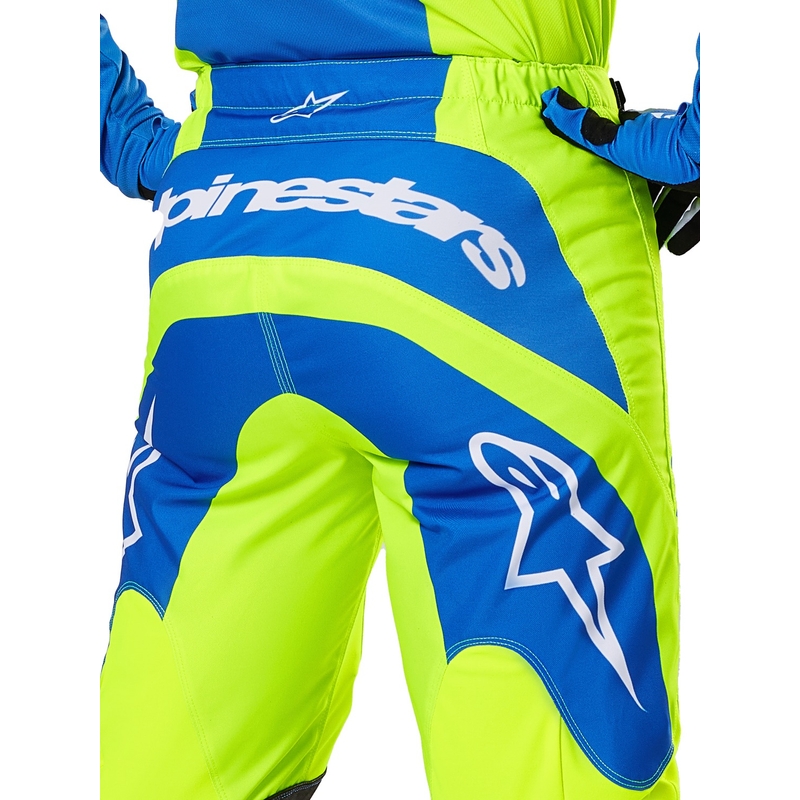 Alpinestars Fluid Haul motocross-housut fluo-kelta-siniset