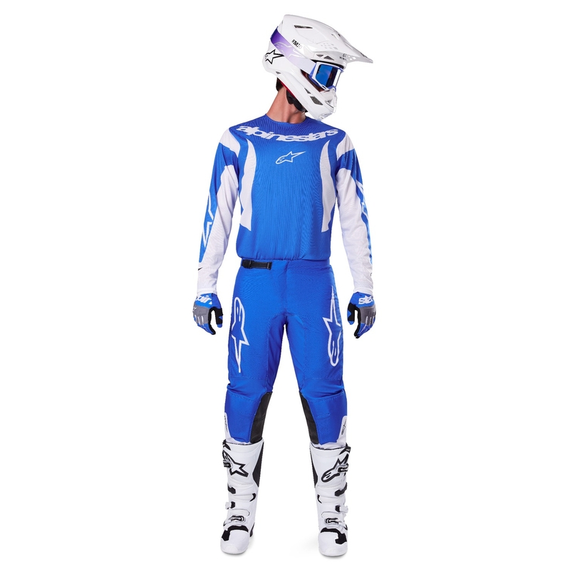 Motokrosové kalhoty Alpinestars Fluid Haul modro-bílé