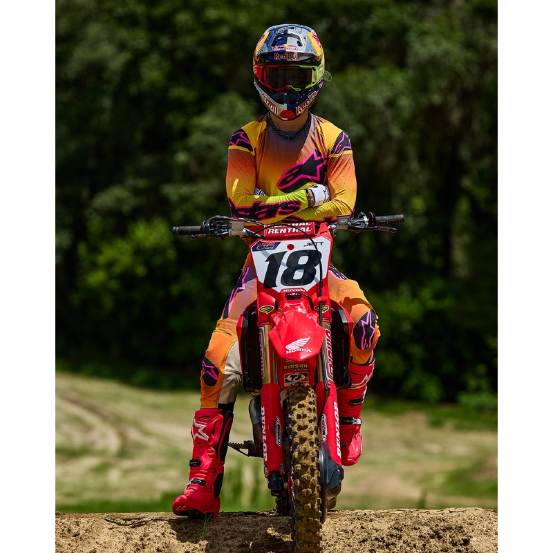 Motokrosové kalhoty Alpinestars Supertech Lipan žluto-růžové