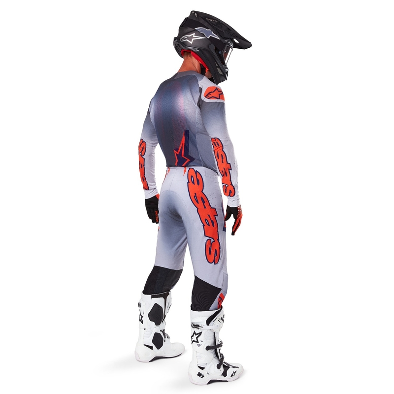 Alpinestars Supertech Lipan motocross-housut harmaa-fluo-oranssi