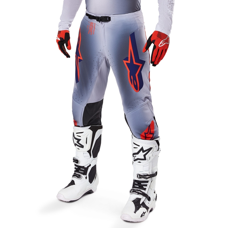 Alpinestars Supertech Lipan motocross-housut harmaa-fluo-oranssi