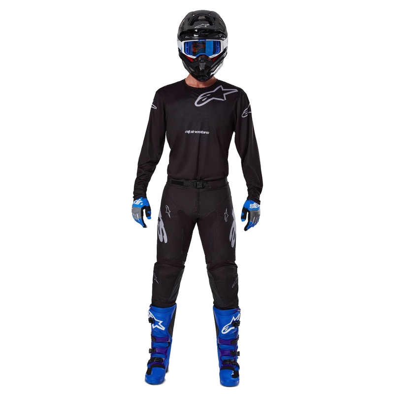Alpinestars Racer Graphite Motocross-housut musta ja harmaa