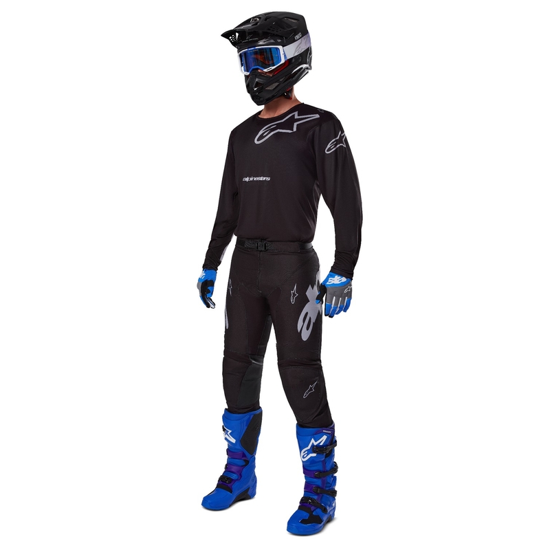 Alpinestars Racer Graphite Motocross-housut musta ja harmaa