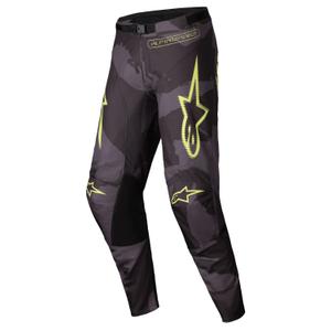 Alpinestars Racer Hollow Motocross-housut tumma camo-fluo-keltainen
