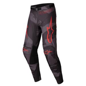 Alpinestars Racer Hollow Motocross-housut harmaa camo-fluo oranssi