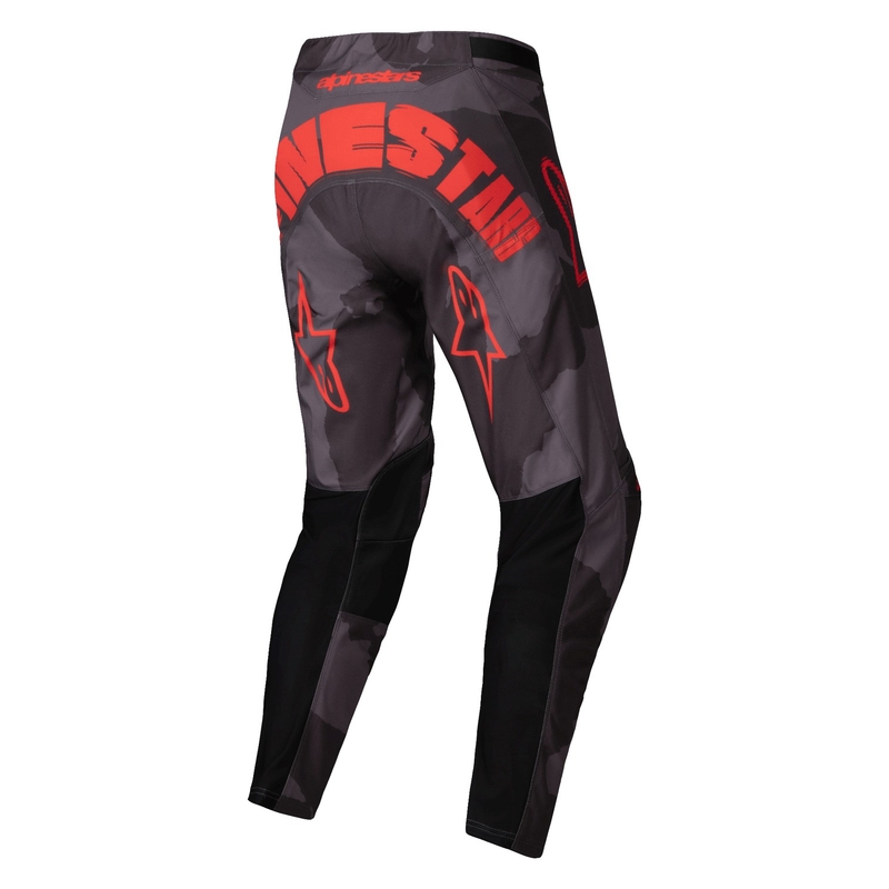Alpinestars Racer Hollow Motocross-housut harmaa camo-fluo oranssi