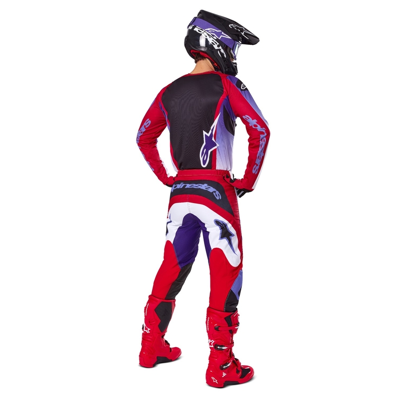 Motokrosové kalhoty Alpinestars Fluid Wurx fialovo-červené