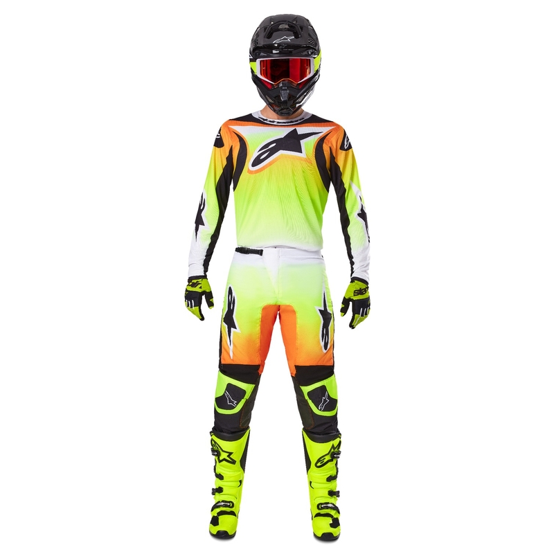 Alpinestars Fluid Wurx Motocross-housut keltainen ja musta