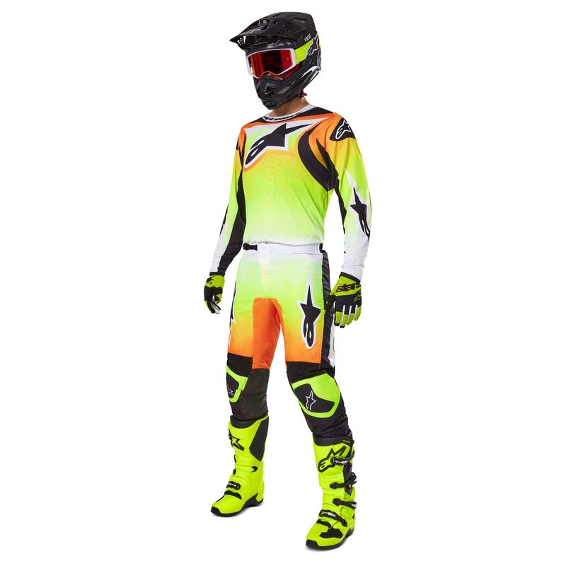 Alpinestars Fluid Wurx Motocross-housut keltainen ja musta