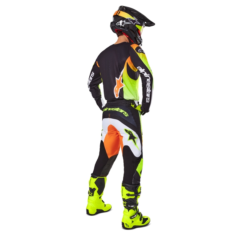 Alpinestars Fluid Wurx Motocross-housut keltainen ja musta