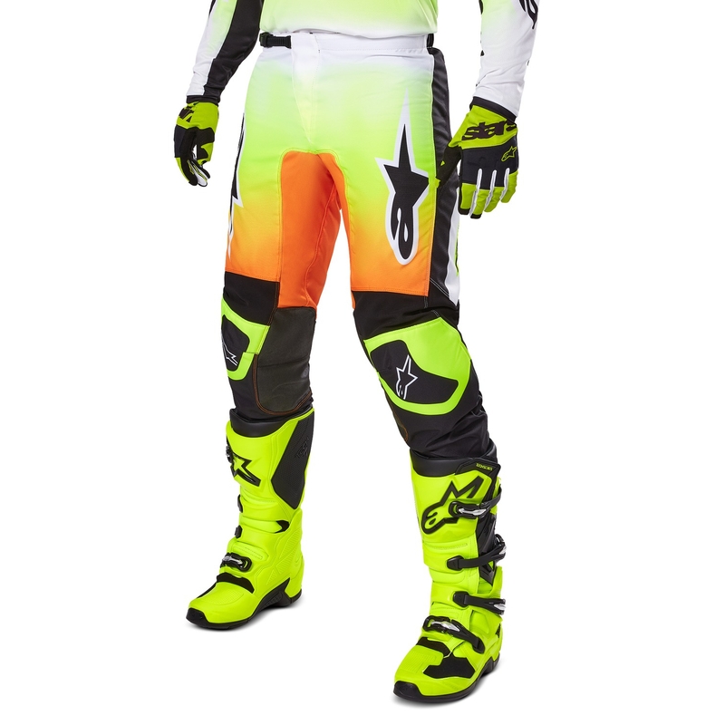 Alpinestars Fluid Wurx Motocross-housut keltainen ja musta