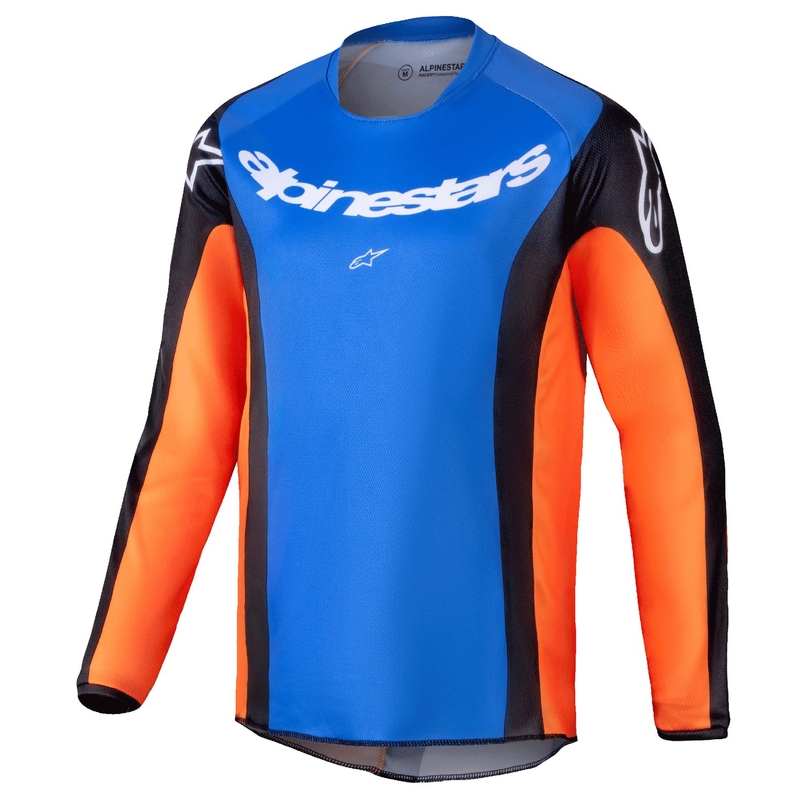 Lasten motocross paita Alpinestars Racer Melt oranssi ja sininen