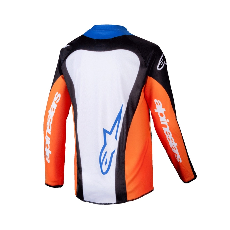 Lasten motocross paita Alpinestars Racer Melt oranssi ja sininen