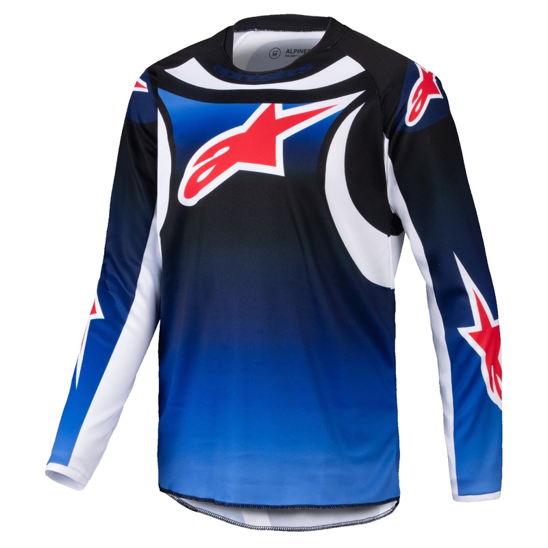 Lasten motocross pelipaita Alpinestars Racer Wurx sininen-musta