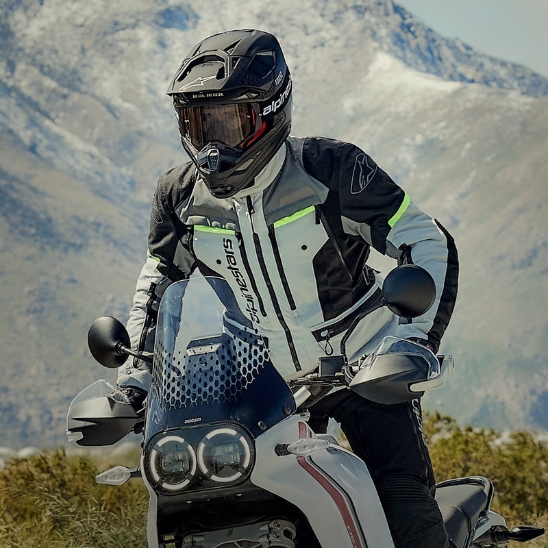 Alpinestars Bogota PRO Drystar harmaa-musta-fluo-keltainen moottoripyörätakki