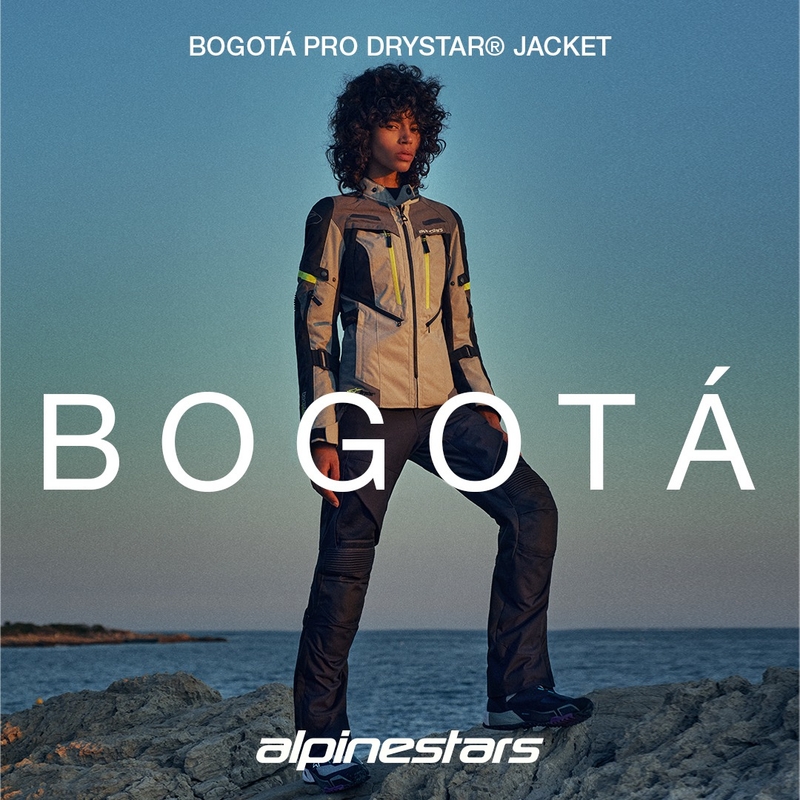 Alpinestars Naisten Stella Bogota PRO Drystar Harmaa-Musta-Fluo Yellow Moottoripyöräily takki